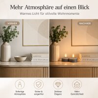 Deluxe Homeart LED Kerze mit Timerfunktion Grau Großes Teelicht