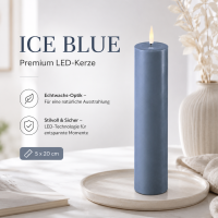Deluxe Homeart LED Kerze mit Timerfunktion Ice Blue