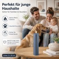 Deluxe Homeart LED Kerze mit Timerfunktion Ice Blue