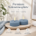 Deluxe Homeart LED Kerze mit Timerfunktion Ice Blue Großes Teelicht