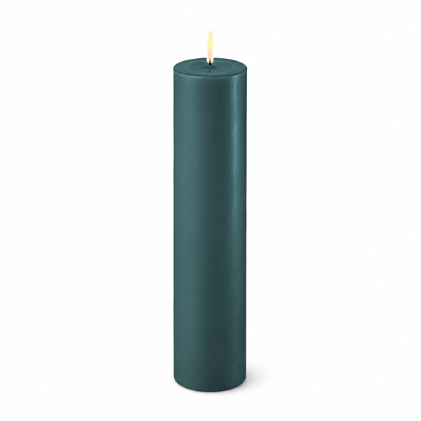 Deluxe Homeart LED Kerze mit Timerfunktion Jade Grün