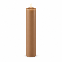 Deluxe Homeart LED Kerze mit Timerfunktion Karamell Braun