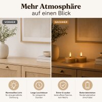Deluxe Homeart LED Kerze mit Timerfunktion Karamell Braun Großes Teelicht