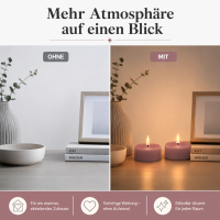 Deluxe Homeart LED Kerze mit Timerfunktion Light Purple Großes Teelicht