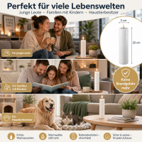 Deluxe Homeart LED Kerze mit Timerfunktion Weiß