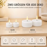 Deluxe Homeart LED Kerze mit Timerfunktion Weiß Großes Teelicht