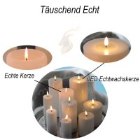 Deluxe Homeart LED Kerze mit Timerfunktion Hell Rosa