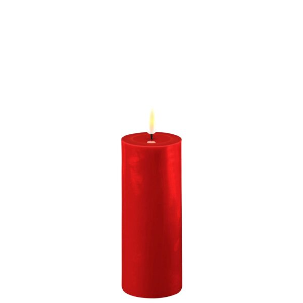 Deluxe Homeart LED Kerze mit Timerfunktion Rot