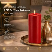 Deluxe Homeart LED Kerze mit Timerfunktion Rot