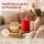 Deluxe Homeart LED Kerze mit Timerfunktion Rot