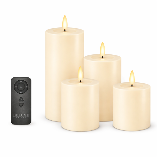 Geschenkbox LED Kerze Cream