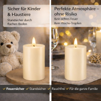 Geschenkbox LED Kerze Cream