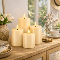 Geschenkbox LED Kerze Cream