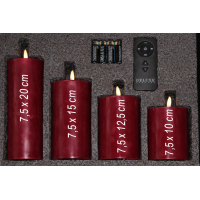 Geschenkbox LED Kerze Burgone