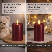 Geschenkbox LED Kerze Burgone