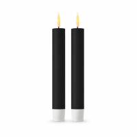 Deluxe Homeart LED Stabkerze 2er Set Schwarz