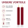 Deluxe Homeart LED Stabkerze 2er Set Bordeaux