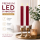 Deluxe Homeart LED Stabkerze 2er Set Bordeaux