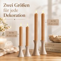 Deluxe Homeart LED Stabkerzen 2er Set Karamellbraun