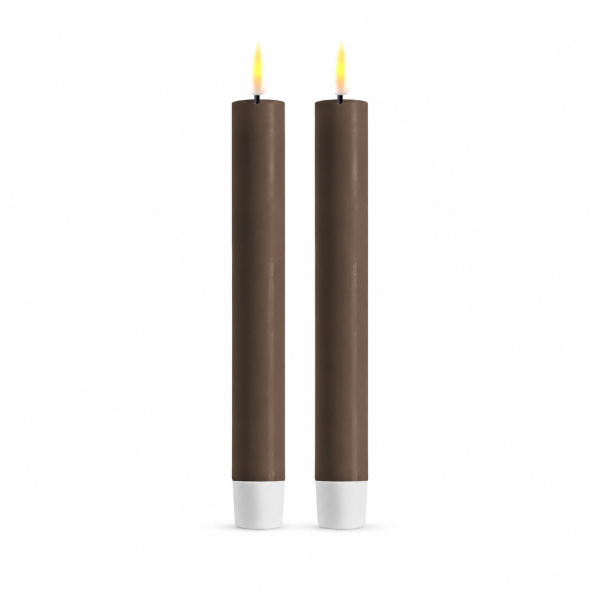 LED Stabkerzen Mokka 2er Set