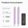 Deluxe Homeart LED Stabkerze 2er Set Hell Lila