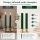 Deluxe Homeart LED Stabkerze 2er Set Dunkel Grün