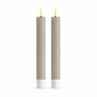 Deluxe Homeart LED Stabkerze 2er Set Sand