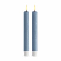Deluxe Homeart LED Stabkerze 2er Set Dust Blue