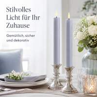 Deluxe Homeart LED Stabkerze 2er Set Ice Blue