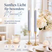 Deluxe Homeart LED Stabkerze 2er Set Ice Blue