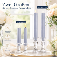 Deluxe Homeart LED Stabkerze 2er Set Ice Blue