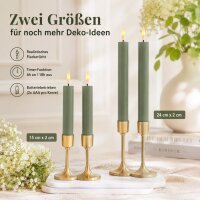 Deluxe Homeart LED Stabkerze 2er Set Salbei Grün
