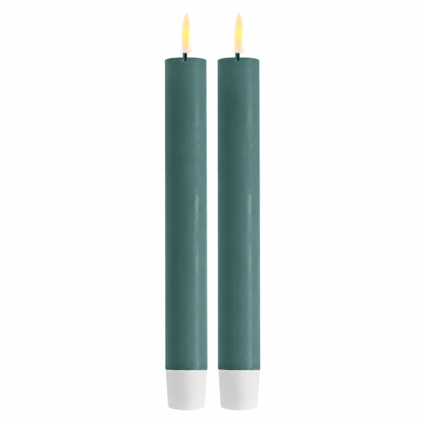 Deluxe Homeart LED Stabkerzen 2er Set Jade Green