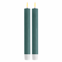 Deluxe Homeart LED Stabkerzen 2er Set Jade Green