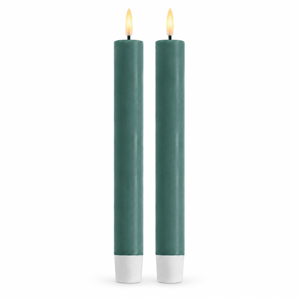 Deluxe Homeart LED Stabkerzen 2er Set Jade Green
