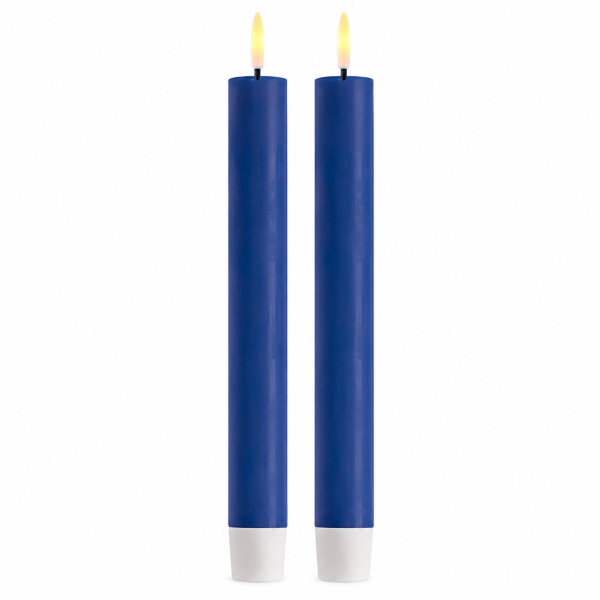 Deluxe Homeart LED Stabkerzen 2er Set Royal Blau