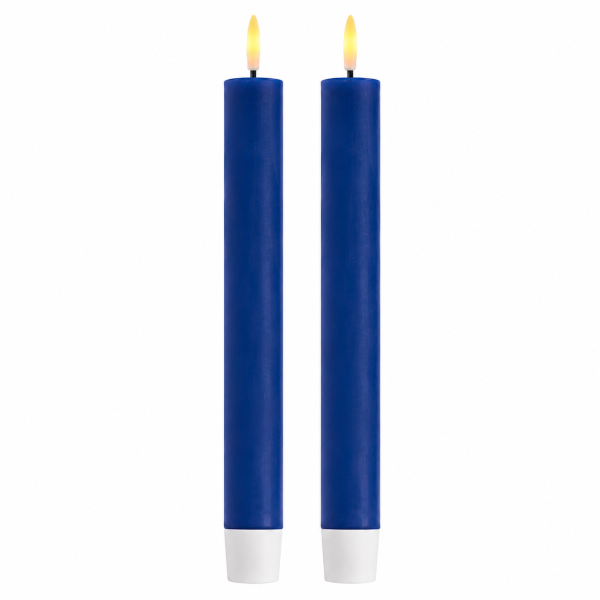 Deluxe Homeart LED Stabkerzen 2er Set Royal Blau