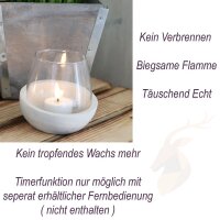 Deluxe Homeart LED Teelichter Weiß 2er Set Klein