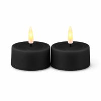 LED Teelichter Schwarz 2er Set