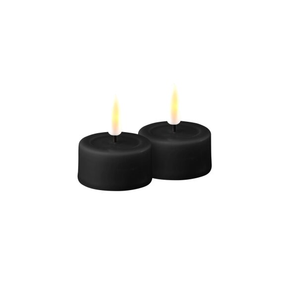 Teelichter Schwarz 2er Set Klein ( 4,1 x 4,5 cm )