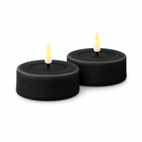 Teelichter Schwarz 2er Set Groß ( 6,1 x 4,5 cm )