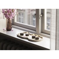 Teelichter Schwarz 2er Set Groß ( 6,1 x 4,5 cm )