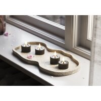 Teelichter Schwarz 2er Set Groß ( 6,1 x 4,5 cm )