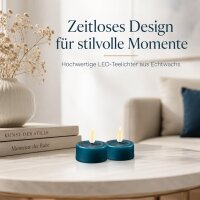 Deluxe Homeart LED Teelichter Petrol 2er Set Klein