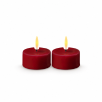 LED Teelichter Bordeaux 2er Set