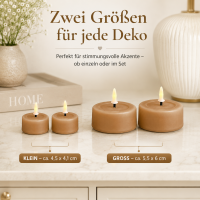 LED Teelichter Karamelbraun 2er Set