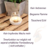 Deluxe Homeart LED Teelichter Karamellbraun 2er Set Klein