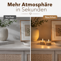 Deluxe Homeart LED Teelichter Karamellbraun 2er Set Klein