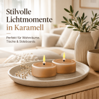 Deluxe Homeart LED Teelichter Karamellbraun 2er Set Groß