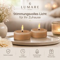 Deluxe Homeart LED Teelichter Karamellbraun 2er Set Groß